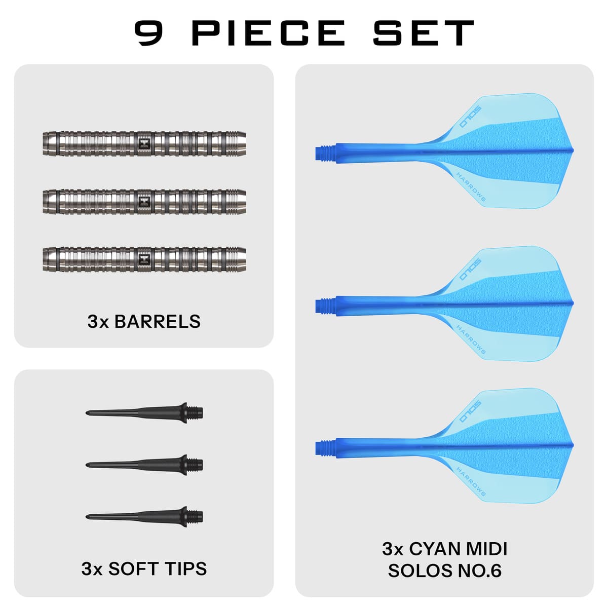 Harrows Flux Pro Tungsten Soft Tip Darts-5-20 GRAM-Premier Darts