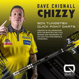 Harrows Dave Chisnall Chizzy QP 90% Tungsten Steel Tip Darts-5-21 GRAM-Premier Darts