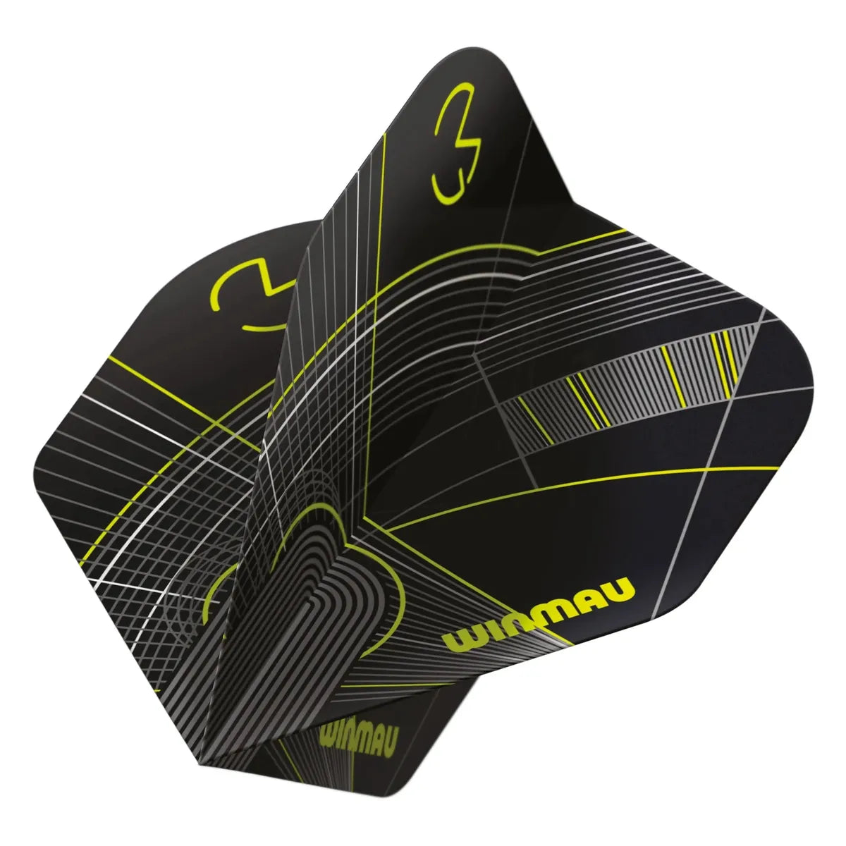 Winmau Prism Delta MvG Black & Green Premium Standard Flights-3-Premier Darts