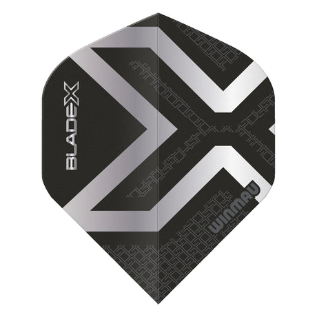 Winmau Prism Delta Metallic Black & Silver Premium Standard Dart Flights-Dart Flights-3-Premier Darts