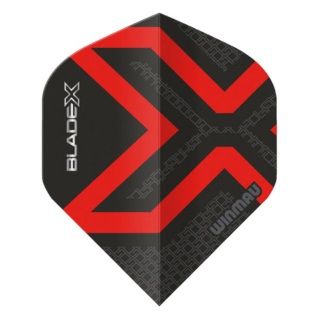 Winmau Prism Delta Metallic Black & Red Premium Standard Dart Flights-Dart Flights-3-Premier Darts