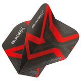Winmau Prism Delta Metallic Black & Red Premium Standard Dart Flights-2-Premier Darts
