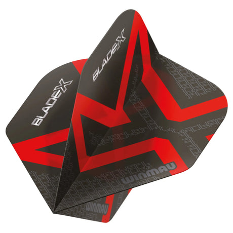 Winmau Prism Delta Metallic Black & Red Premium Standard Dart Flights-Dart Flights-2-Premier Darts