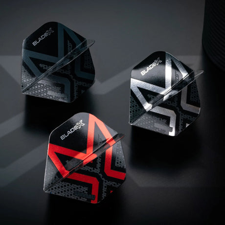 Winmau Prism Delta Metallic Black & Red Premium Standard Dart Flights-Dart Flights-6-Premier Darts