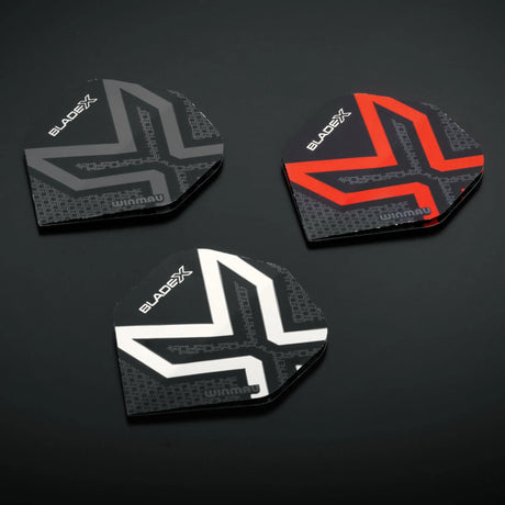 Winmau Prism Delta Metallic Black & Red Premium Standard Dart Flights-Dart Flights-7-Premier Darts