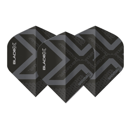 Winmau Prism Delta Metallic Black Premium Standard Dart Flights-Dart Flights-1-Premier Darts