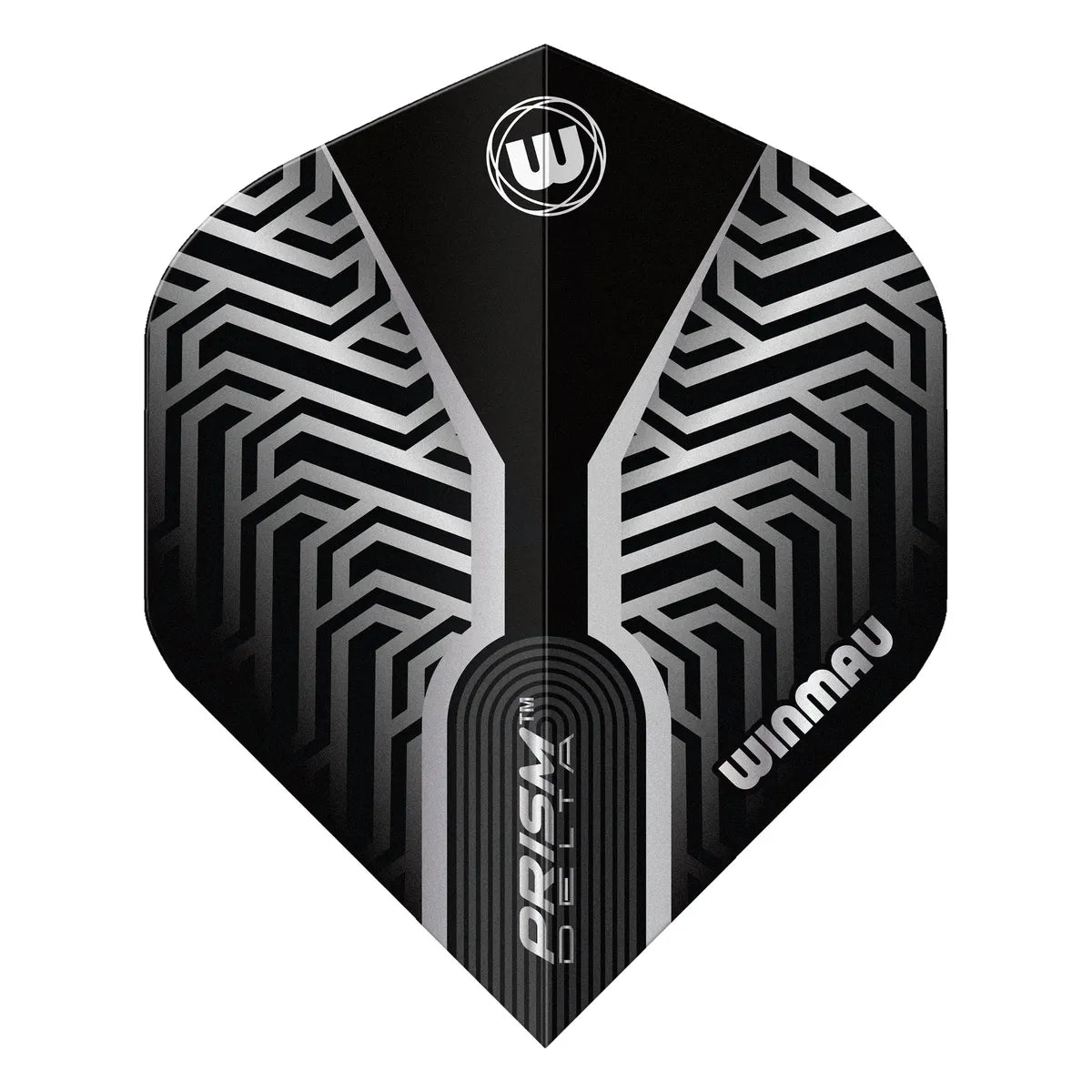 Winmau Prism Delta Black & Silver Premium Standard Dart Flights-2-Premier Darts
