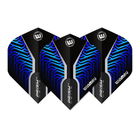Winmau Prism Delta Black & Blue Premium Standard Dart Flights-1-Premier Darts