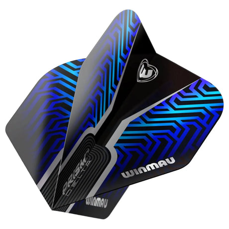 Winmau Prism Delta Black & Blue Premium Standard Dart Flights-3-Premier Darts