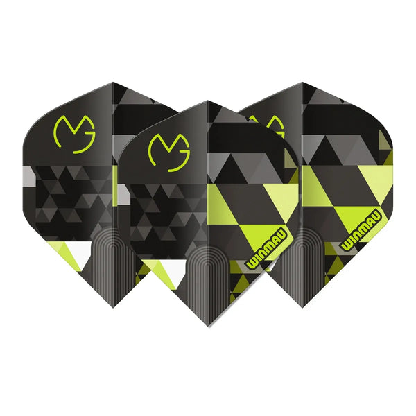 Winmau Prism Delta MvG Logo Green Premium Standard Flights-1-Premier Darts