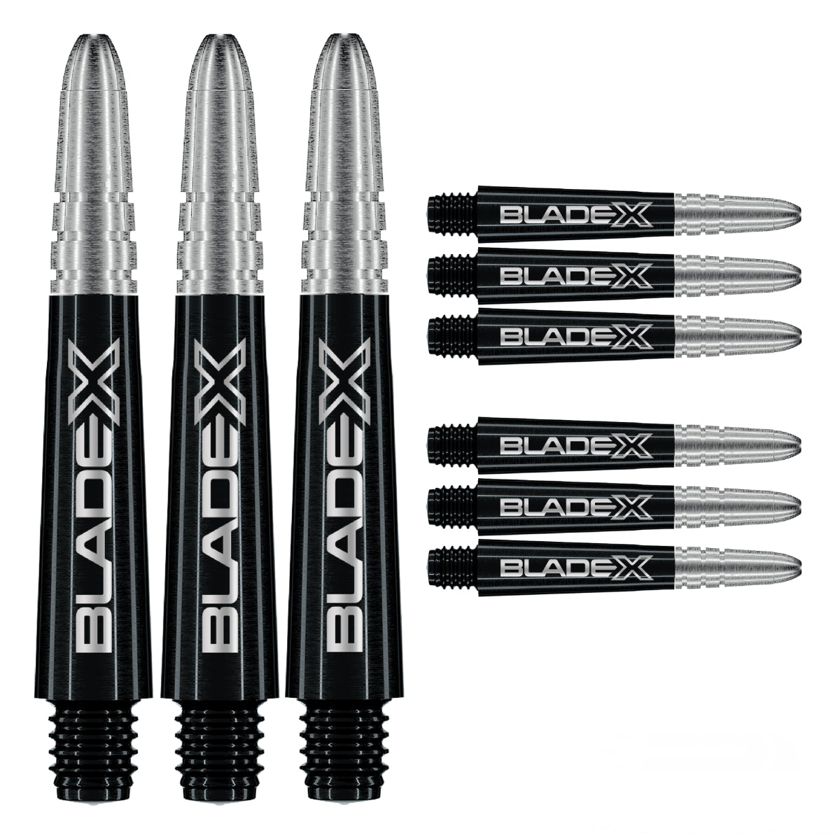 Winmau Vecta Blade X Black & Silver Dart Shafts-Dart Shafts-2-Premier Darts