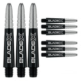 Winmau Vecta Blade X Black & Silver Dart Shafts-2-Short-Premier Darts