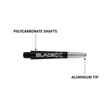Winmau Vecta Blade X Black & Silver Dart Shafts-5-Short-Premier Darts