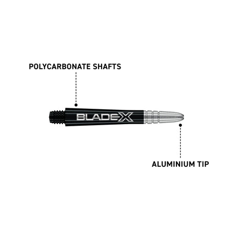 Winmau Vecta Blade X Black & Silver Dart Shafts-Dart Shafts-5-Premier Darts