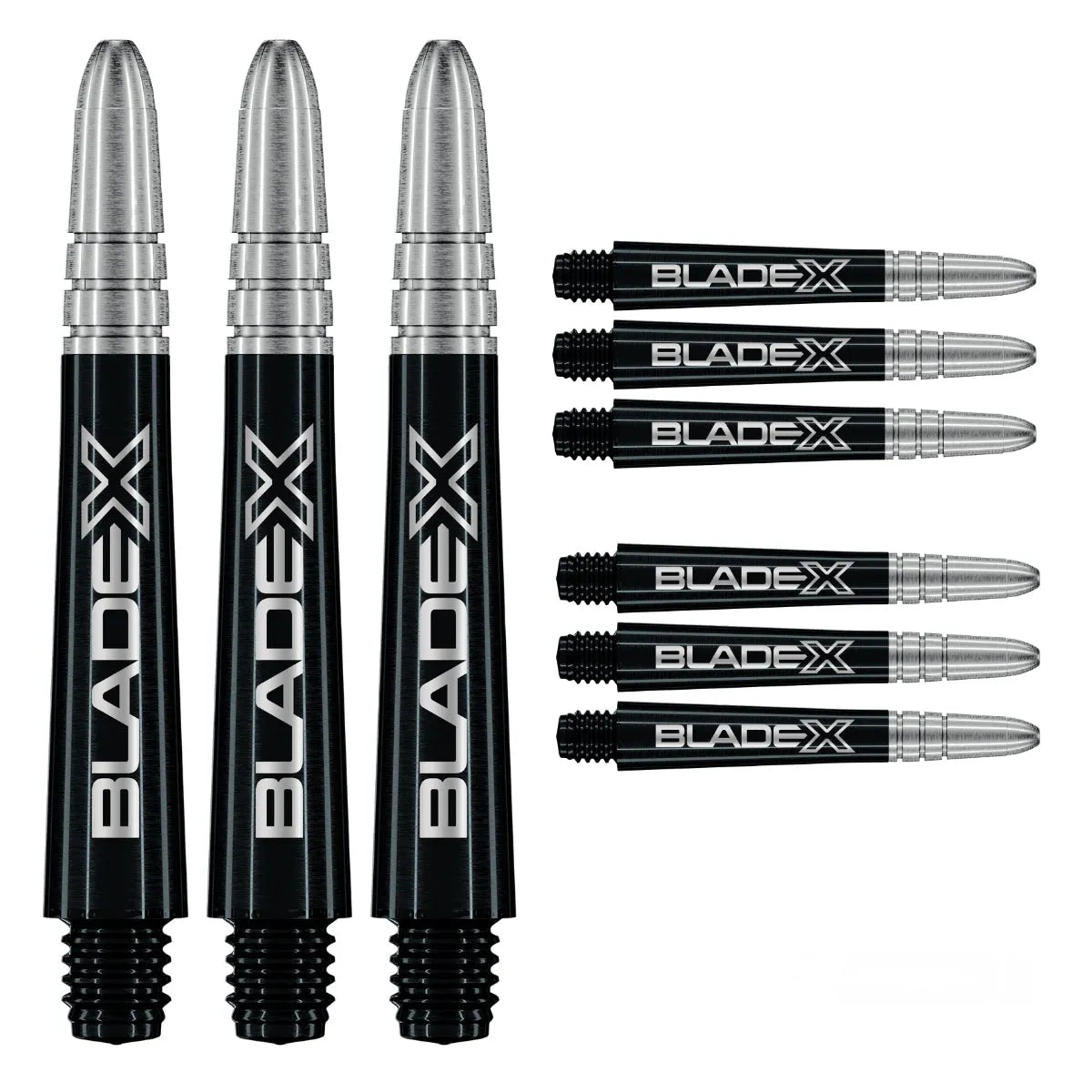 Winmau Vecta Blade X Black & Silver Dart Shafts-4-Intermediate-Premier Darts