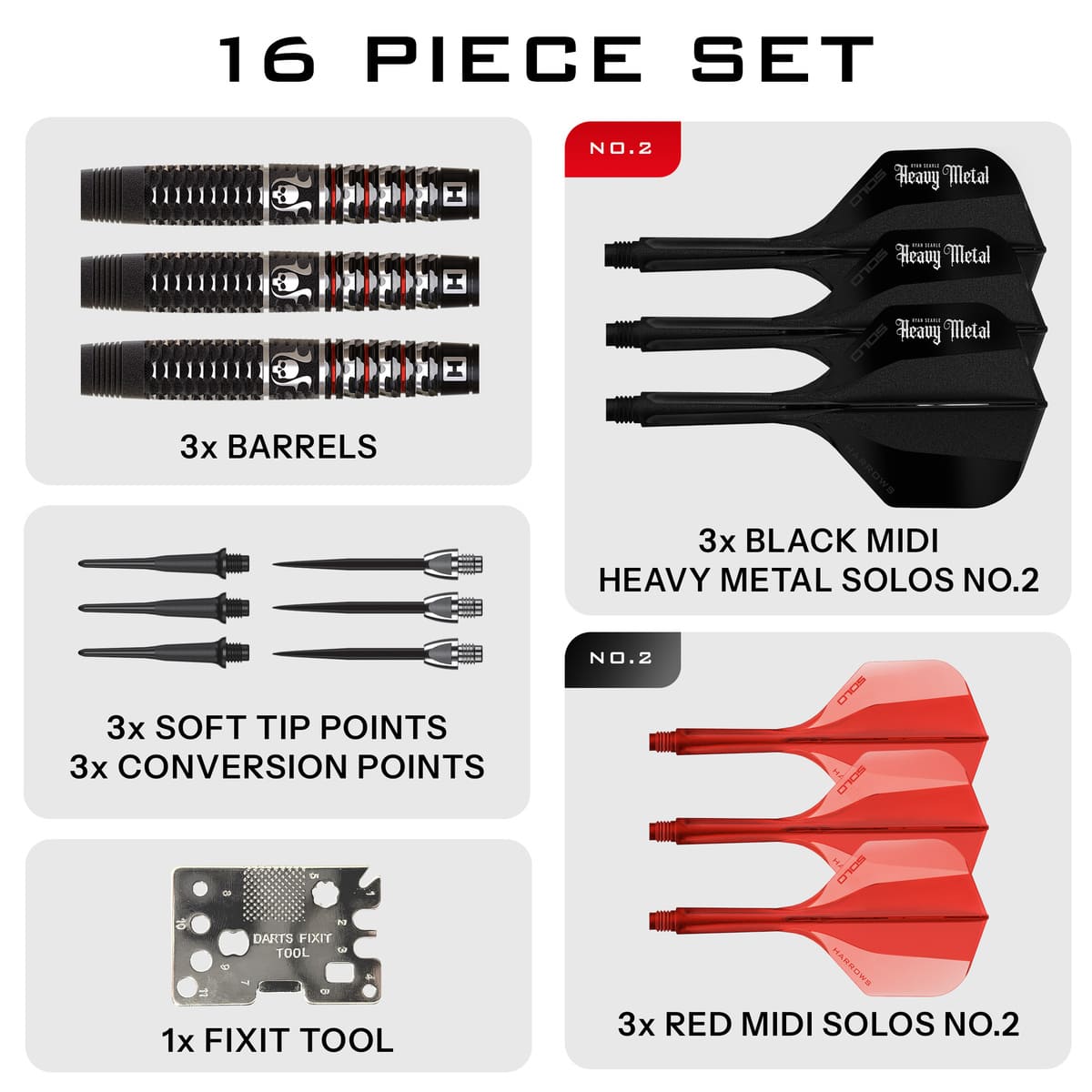 Harrows Ryan Searle Geo 90% Tungsten Soft Tip Darts-5-20 GRAM-Premier Darts