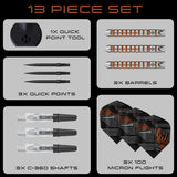 Harrows Luke Woodhouse Series 2 QP 90% Tungsten Steel Tip Darts-7-21 GRAM-Premier Darts