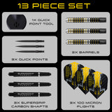 Harrows Dave Chisnall Chizzy QP 90% Tungsten Steel Tip Darts-7-21 GRAM-Premier Darts