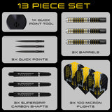Harrows Dave Chisnall Chizzy QP 90% Tungsten Steel Tip Darts-7-21 GRAM-Premier Darts