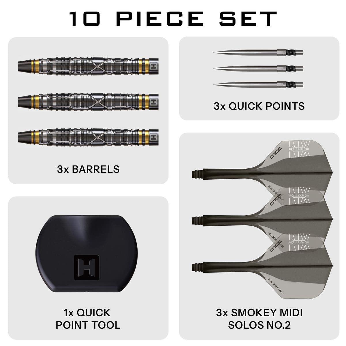 Harrows NX Luxe Tapered QP 90% Tungsten Steel Tip Darts-7-22 GRAM-Premier Darts