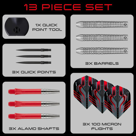 Harrows Damon Heta Natural Silver QP 90% Tungsten Steel Tip Darts-7-21 GRAM-Premier Darts