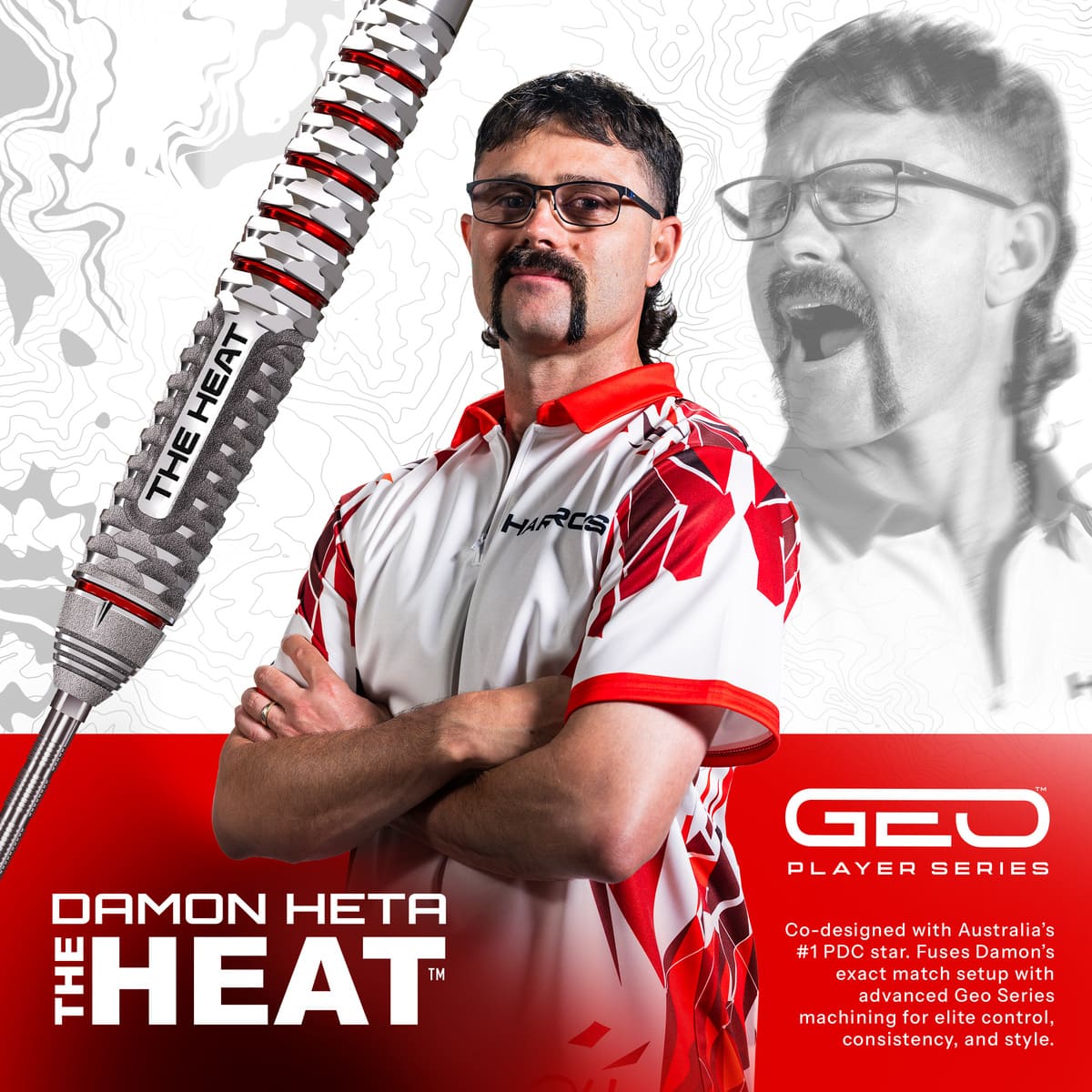 Harrows Damon Heta Geo QP 90% Tungsten Steel Tip Darts-8-22 GRAM-Premier Darts