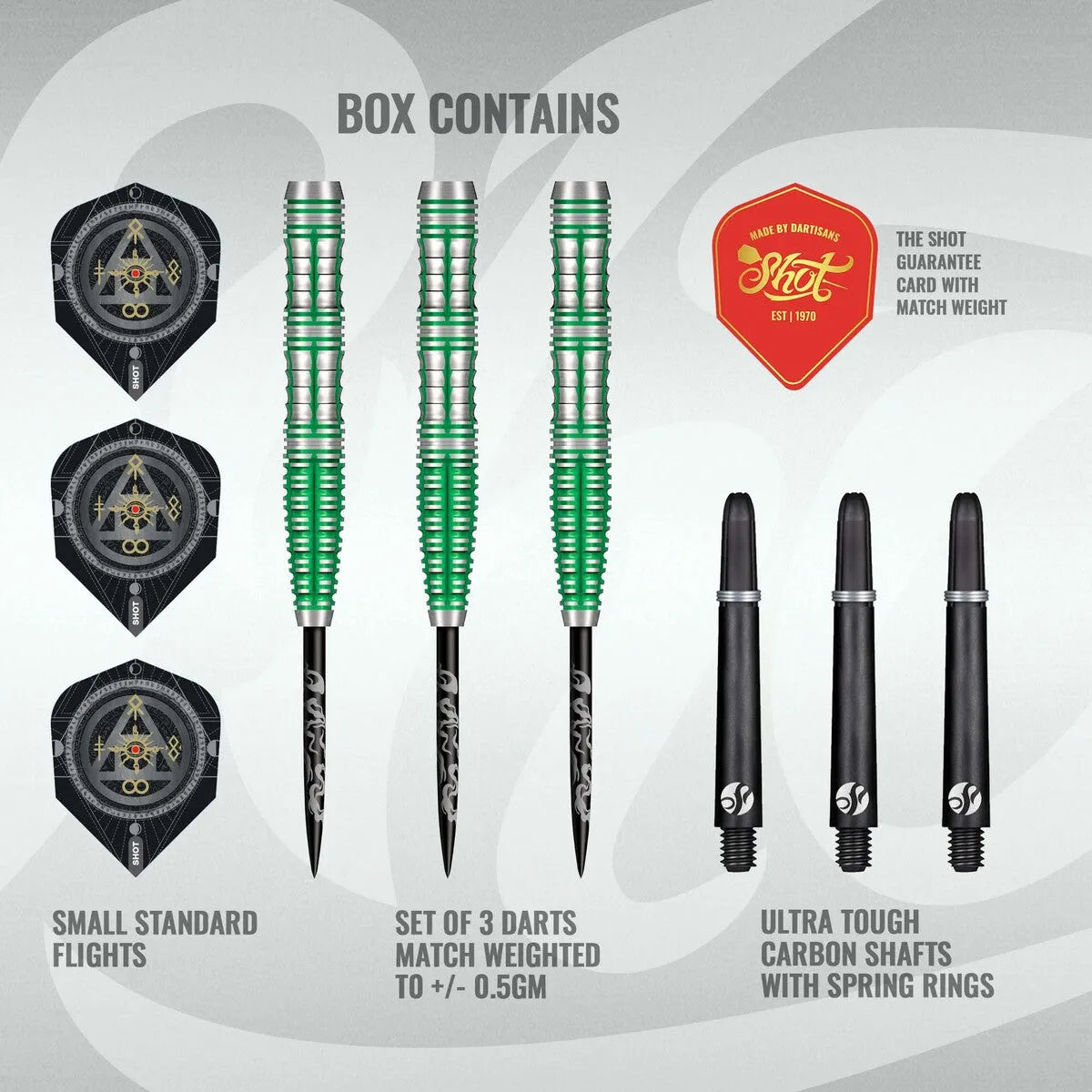 Shot Alchemy Mythril 90% Tungsten Steel Tip Darts-5-23 GRAM-Premier Darts