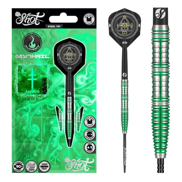 Shot Alchemy Mythril TP 90% Tungsten Steel Tip Darts-1-23 GRAM-Premier Darts