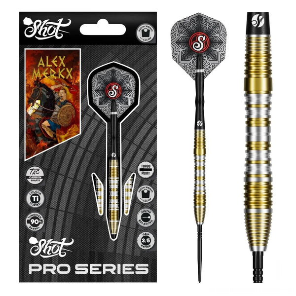 Shot Pro Series Alexander Merkx TP 90% Tungsten Steel Tip Darts-1-23 GRAM-Premier Darts
