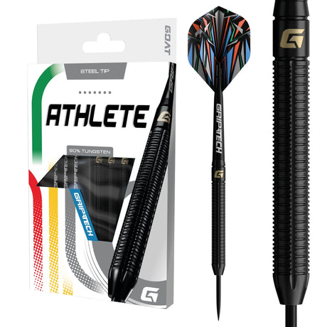 GOAT Athlete Black 90% Tungsten Steel Tip Darts-1-23 GRAM-Premier Darts
