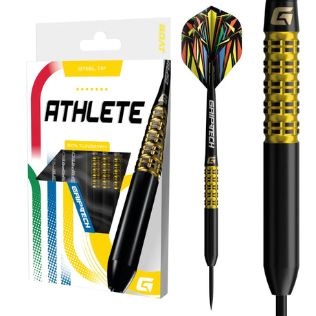 GOAT Athlete Yellow 90% Tungsten Steel Tip Darts-1-22 GRAM-Premier Darts