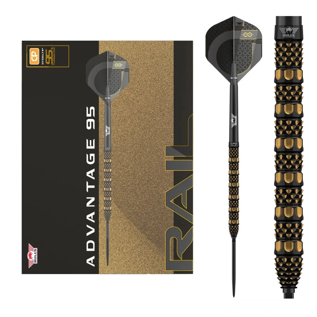 Bull's NL Advantage Rail CP 95% Tungsten Steel Tip Darts-1-22 GRAM-Premier Darts