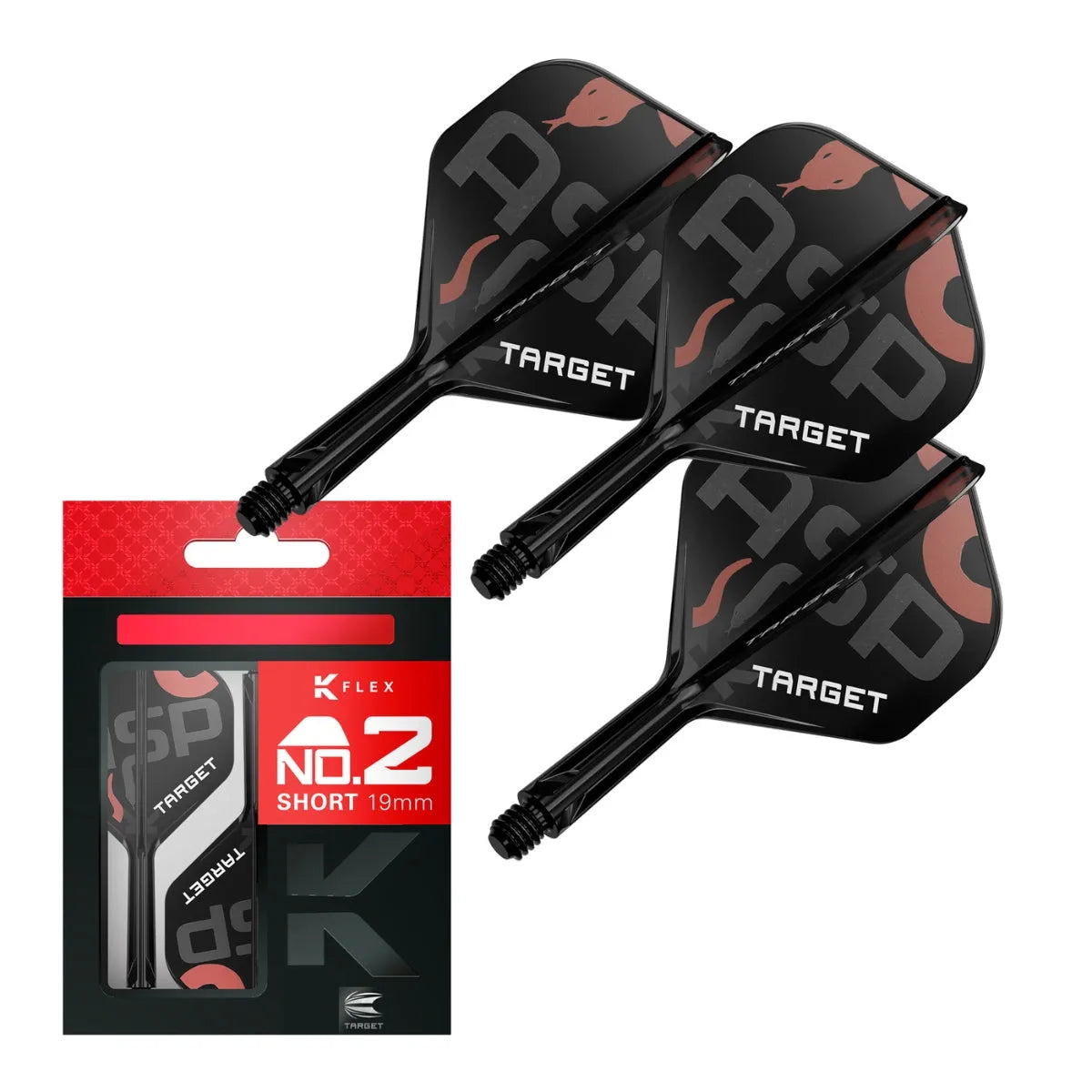 Target Darts Nathan Aspinall K-Flex Flight System No2-8-Short-Premier Darts