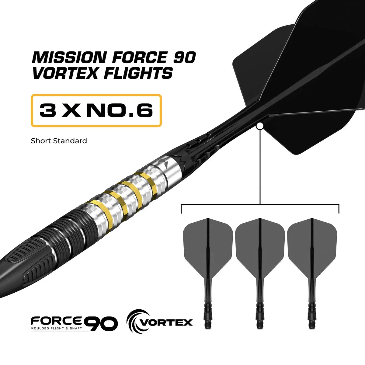 Mission Astro R2.5 95% Tungsten Steel Tip Darts-7-22 GRAM-Premier Darts