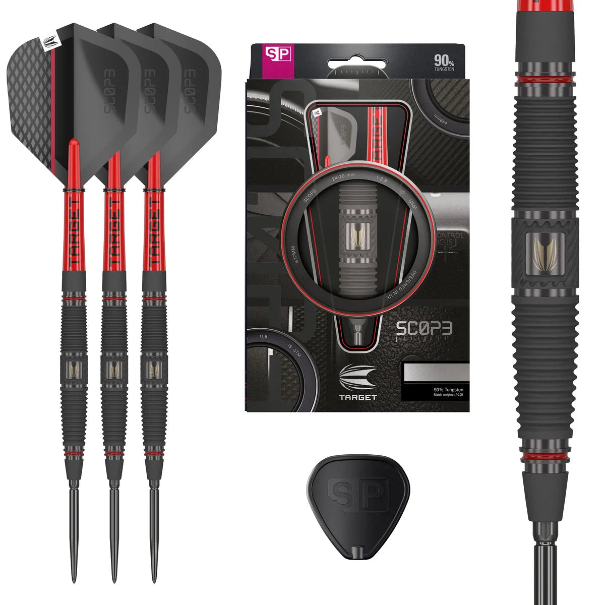 Target Darts Scope 04 SP 90% Tungsten Steel Tip Darts-3-22 GRAM-Premier Darts