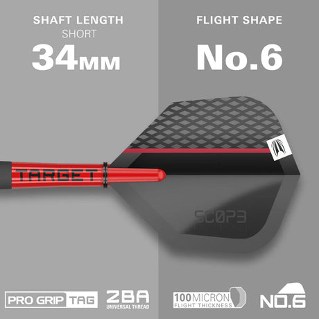 Target Darts Scope 10 90% Tungsten Soft Tip Darts-5-18 GRAM-Premier Darts