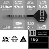 Target Darts Chris Dobey 95K 95% Tungsten Soft Tip Darts-5-18 GRAM-Premier Darts