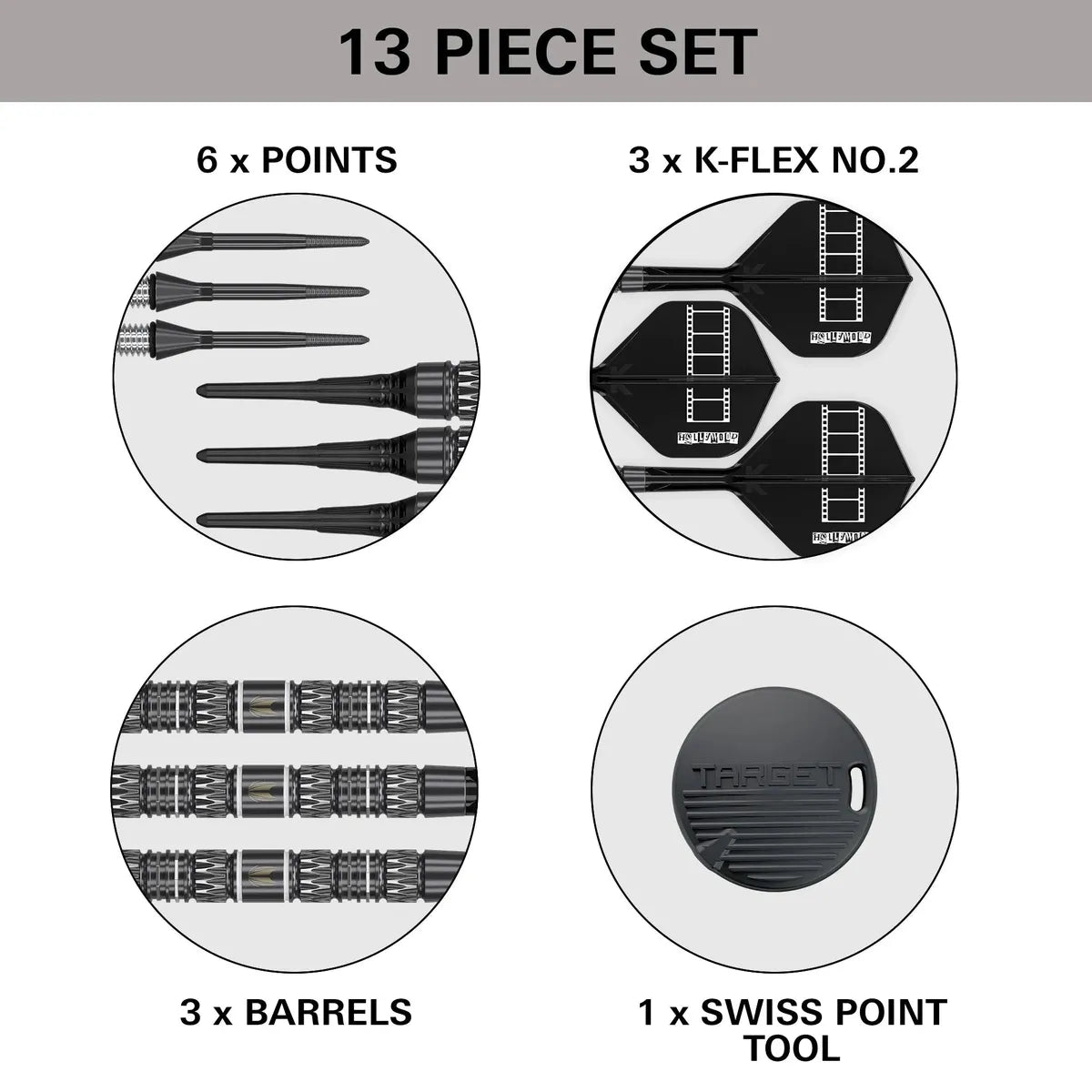 Target Darts Chris Dobey 95K 95% Tungsten Soft Tip Darts-7-18 GRAM-Premier Darts