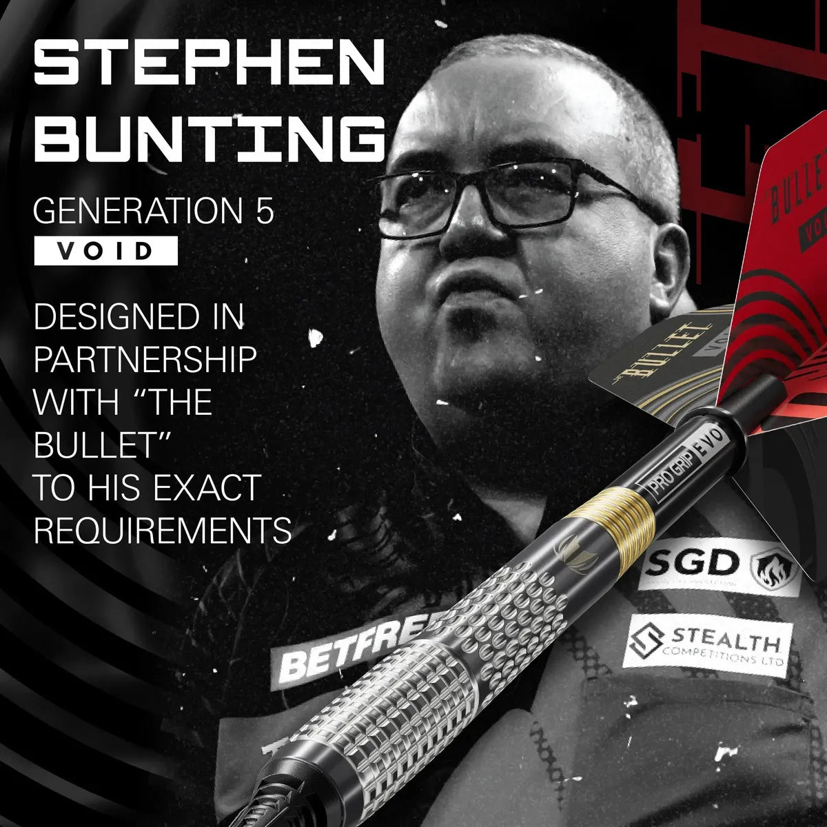 Target Darts Stephen Bunting G5 Void 95% Tungsten Soft Tip Darts-4-18 GRAM-Premier Darts
