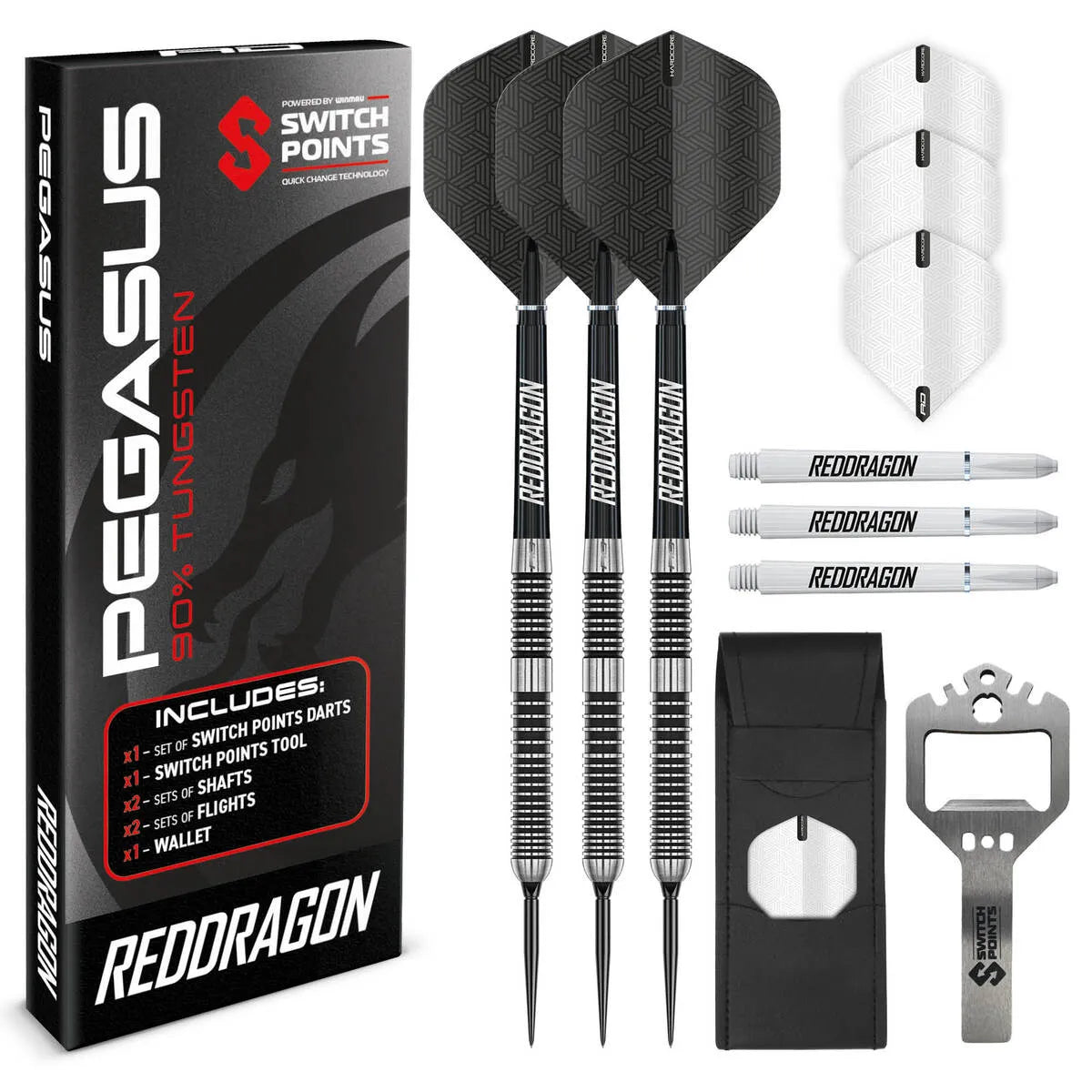 Red Dragon Pegasus SP 90% Tungsten Steel Tip Darts-1-22 GRAM-Premier Darts