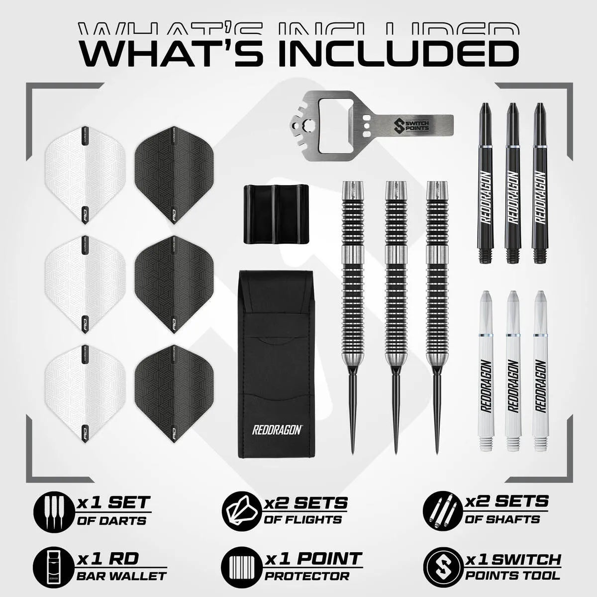 Red Dragon Pegasus SP 90% Tungsten Steel Tip Darts-3-22 GRAM-Premier Darts