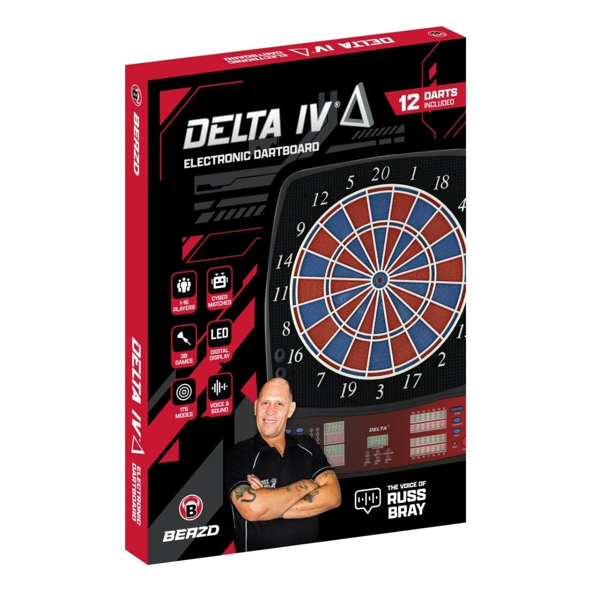 BEAZD Delta IV Russ Bray Electronic Soft Tip Dart Board-2-Premier Darts