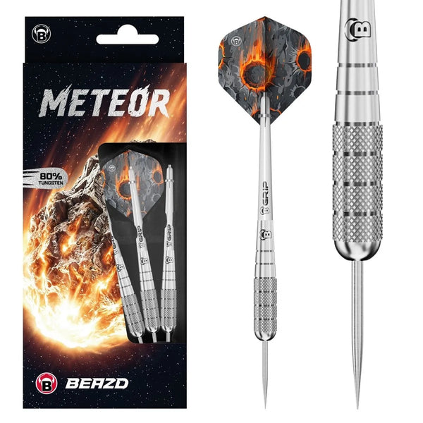 BEAZD Meteor 80% Tungsten Steel Tip Darts - MT10 - Front Knurl-1-26g-Premier Darts
