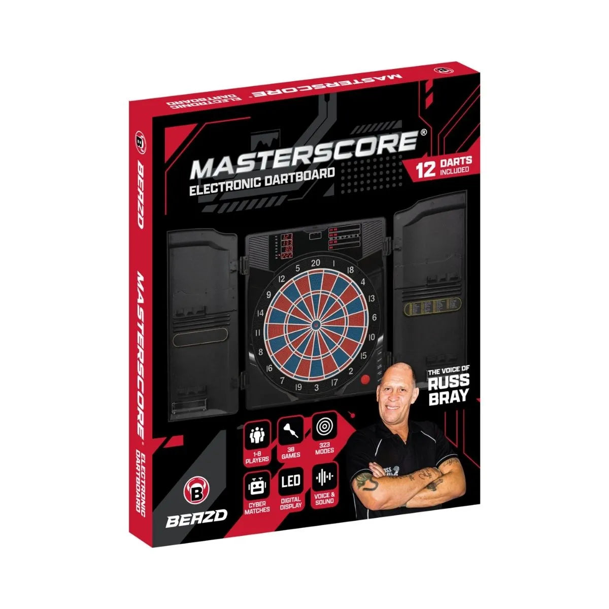 BEAZD Master-Score Electronic Soft Tip Dart Board In Cabinet-3-Premier Darts