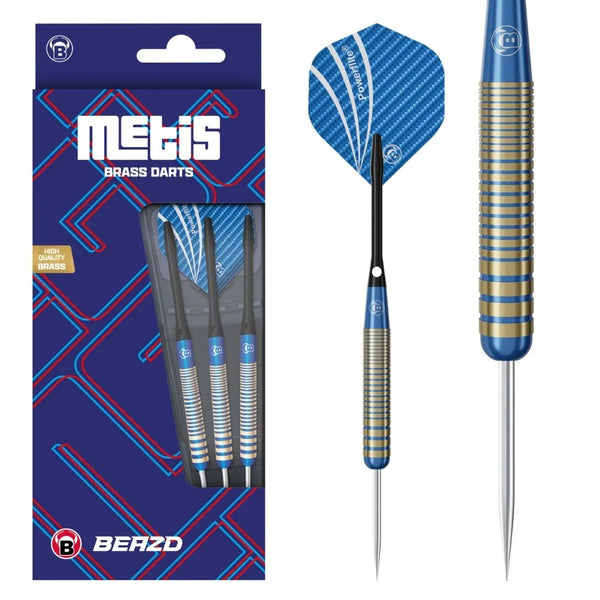 BEAZD Metis Blue Brass Steel Tip Darts-1-23 GRAM-Premier Darts