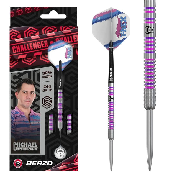 BEAZD Challenger Michael Unterbuchner 90% Tungsten Steel Tip Darts-1-24 GRAM-Premier Darts
