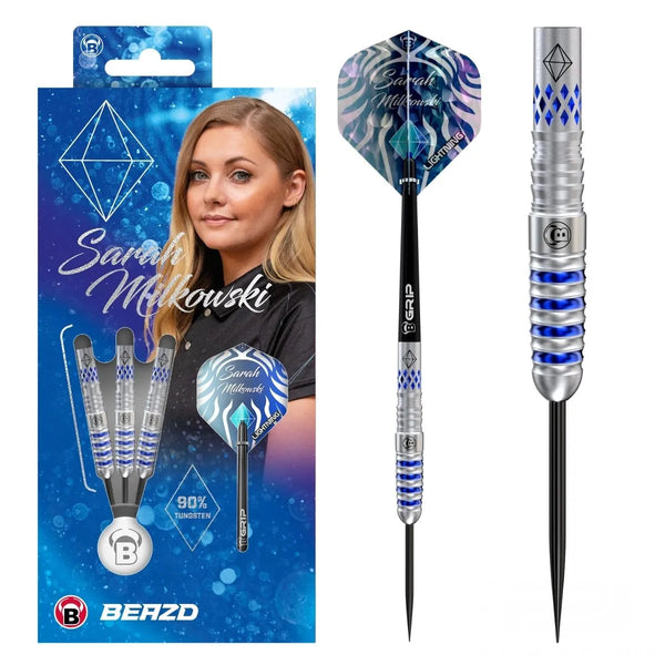 BEAZD Sarah Milkowski Sapphire 90% Tungsten Steel Tip Darts-1-22 GRAM-Premier Darts