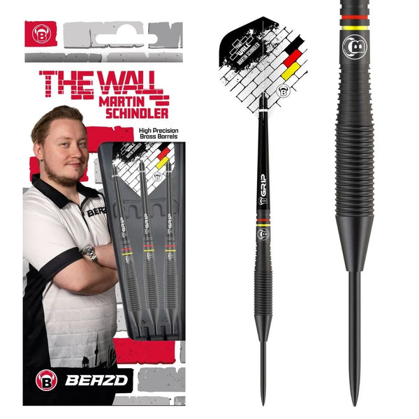 BEAZD Martin Schindler Black Brass Steel Tip Darts-1-21 GRAM-Premier Darts
