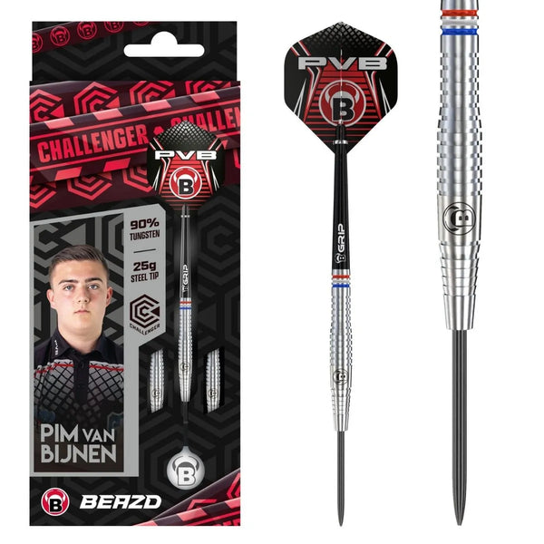 BEAZD Challenger Pim van Bijnen 90% Tungsten Steel Tip Darts-1-25 GRAM-Premier Darts