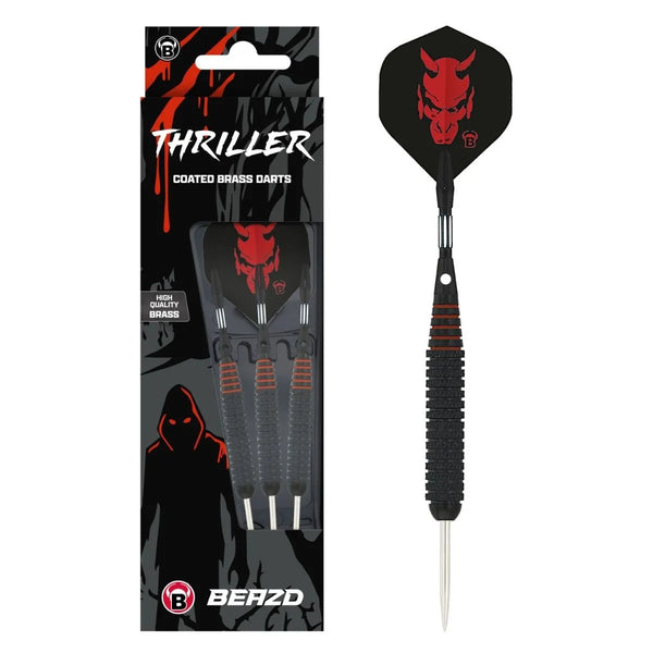 BEAZD Thriller Knurled Brass Steel Tip Darts-1-22 GRAM-Premier Darts